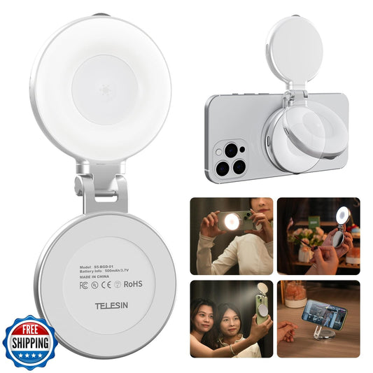 TELESIN C03 Magnetic Selfie Light, Phone Light Compatible with Iphone Magsafe