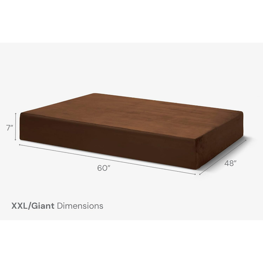 Giant orthopedic dog bed with 7" memory foam mattress, BARKER BEDS USA