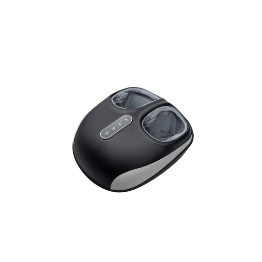 Shiatsu foot massager with soothing heat, deep kneading therapy, and air compression