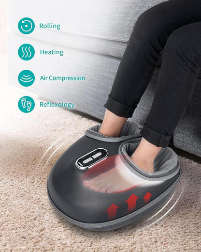 [Livestream Exclusive!]Shiatsu Foot Massager with Soothing Heat, Deep Kneading Therapy& Air Compression, Promotes Blood Circulation, Foot Comfort, Adjustable Settings for Sensitive Feet, Tiktokshopblackfriday Thanksgivinggift