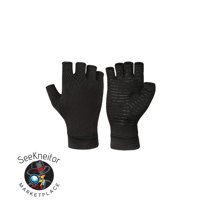 Compression Arthritis Glove Unisex Joint Pain Relief Half Finger Brace