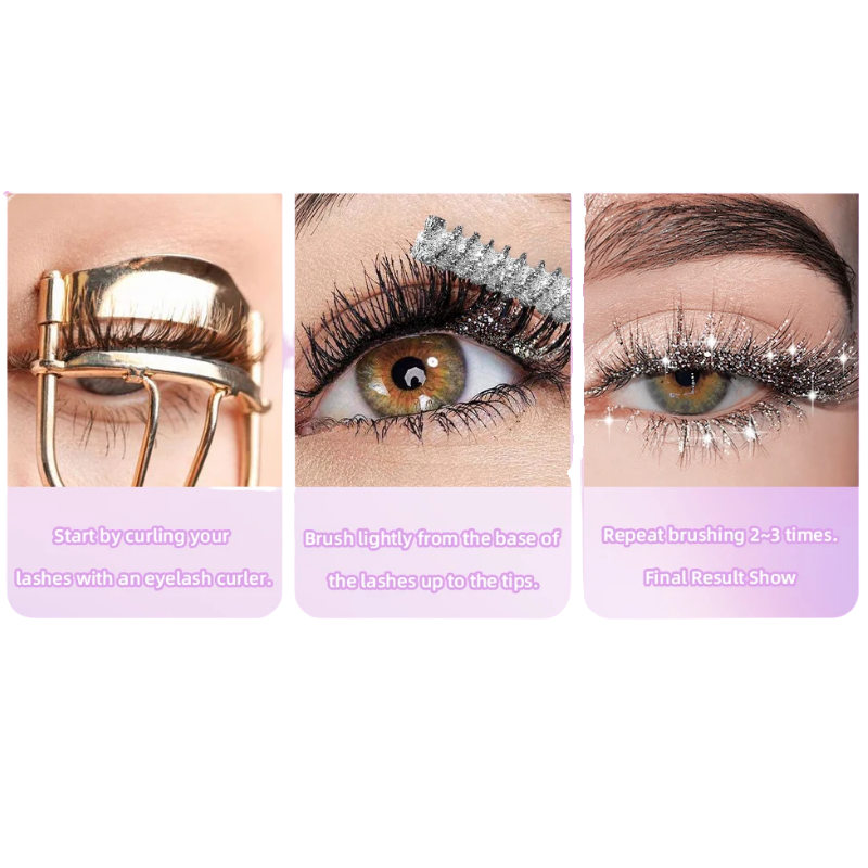 Diamond Masker glitter mascara with galaxy-style sparkly sequins.