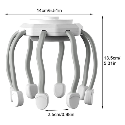 20-head scalp massager with red light & vibration