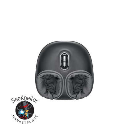 Shiatsu foot massager with soothing heat, deep kneading therapy, and air compression