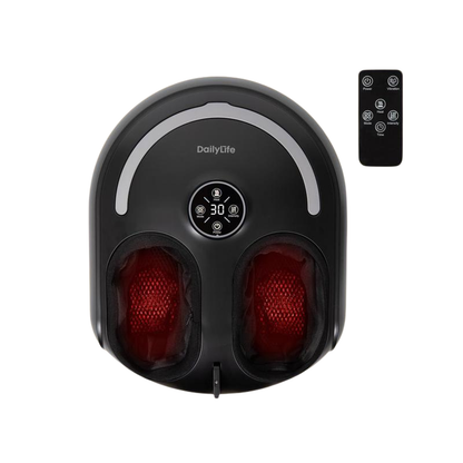 Shiatsu foot massager with soothing heat, deep kneading therapy, and air compression