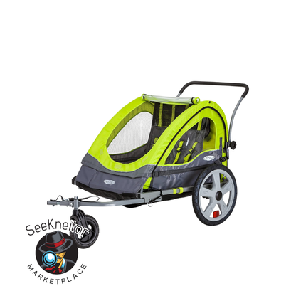 Quick-N-Ez double tow behind bike trailer for toddlers & kids