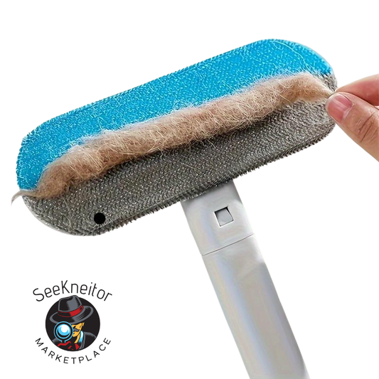 Pet hair removal brush, for all surfaces