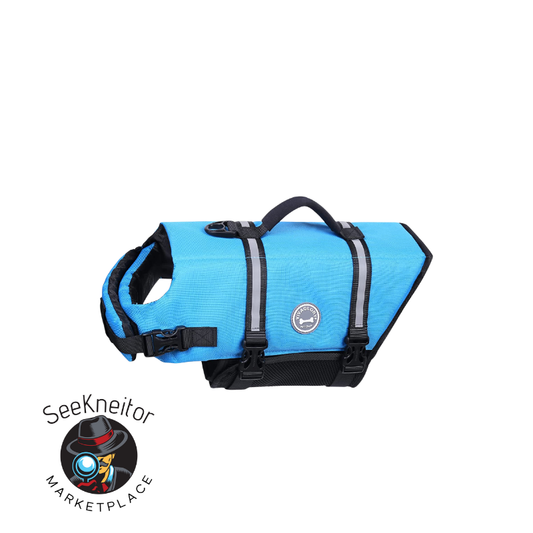 Ripstop dog life jacket (size M, blue)