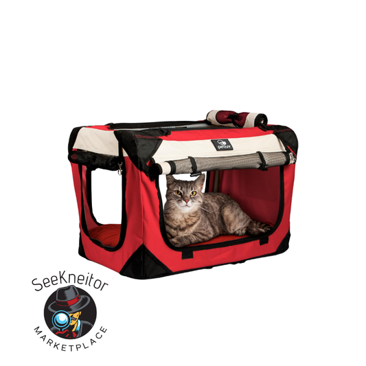 Soft-sided pet carrier for dogs and cats, large (61x40x40cm)