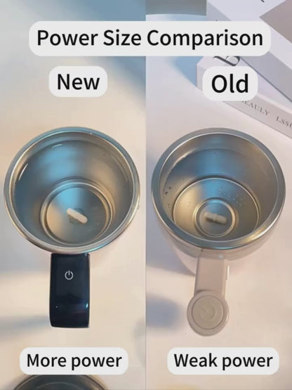 Intelligent coffee cup with lid, auto stirring & temperature display