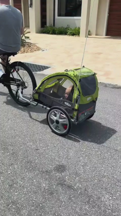 Quick-N-Ez double tow behind bike trailer for toddlers & kids