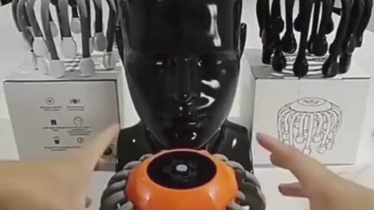 20-head scalp massager with red light & vibration