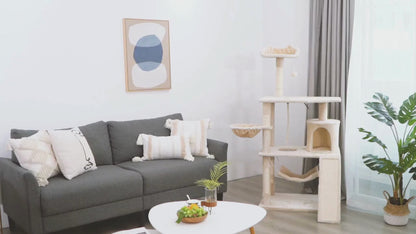 63.5-inch multi-level cat tree tower