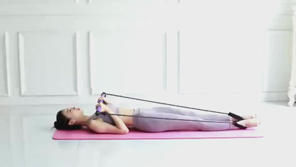 Portable yoga and pilates bar with resistance band